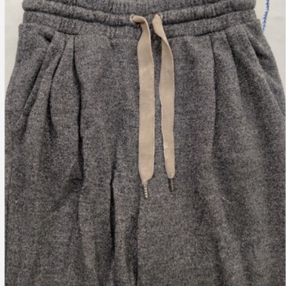 H&M silver metallic glitter shimmer sparkle jogger lounge pants Small S velvet - Picture 2 of 2